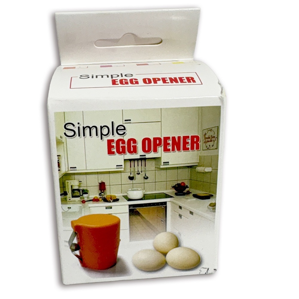 Vintage Simple Egg Opener Plastic Handheld Egg Cracker Tool SEALED